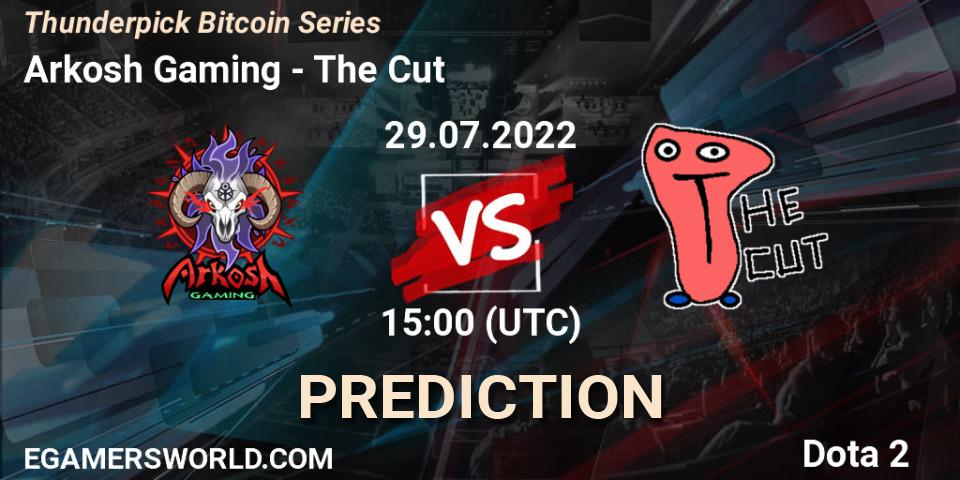 Prognose für das Spiel Arkosh Gaming VS The Cut. 29.07.2022 at 15:23. Dota 2 - Thunderpick Bitcoin Series