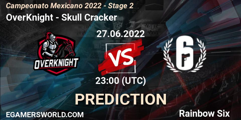 Prognose für das Spiel OverKnight VS Skull Cracker. 27.06.2022 at 22:00. Rainbow Six - Campeonato Mexicano 2022 - Stage 2