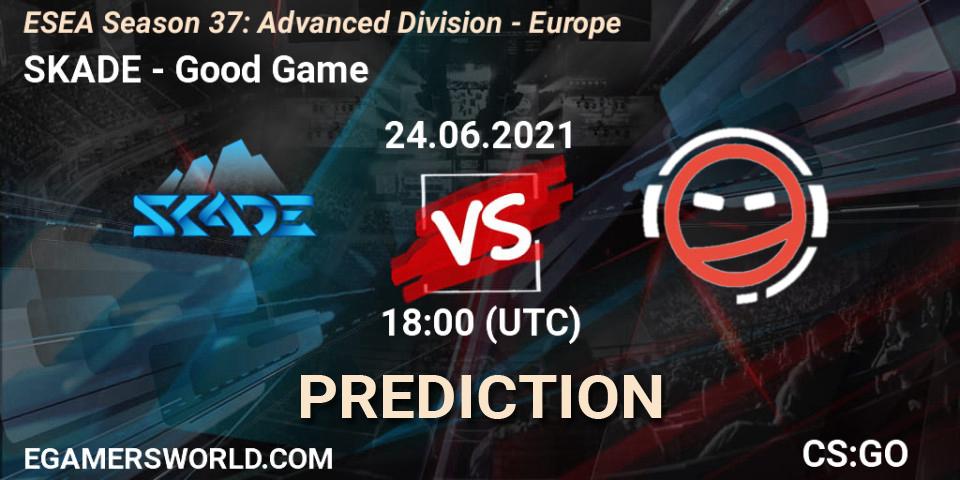 Prognose für das Spiel SKADE VS Good Game. 24.06.21. CS2 (CS:GO) - ESEA Season 37: Advanced Division - Europe