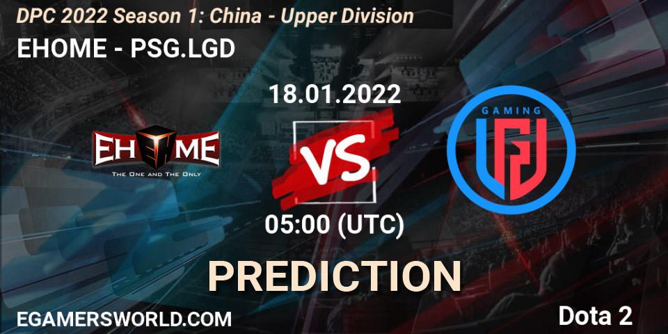 Prognose für das Spiel EHOME VS PSG.LGD. 18.01.22. Dota 2 - DPC 2022 Season 1: China - Upper Division