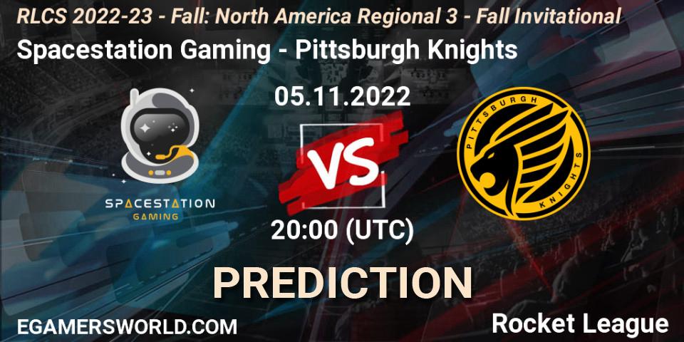 Prognose für das Spiel Spacestation Gaming VS Pittsburgh Knights. 05.11.22. Rocket League - RLCS 2022-23 - Fall: North America Regional 3 - Fall Invitational