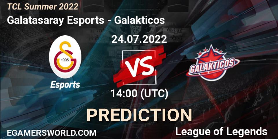 Prognose für das Spiel Galatasaray Esports VS Galakticos. 24.07.22. LoL - TCL Summer 2022