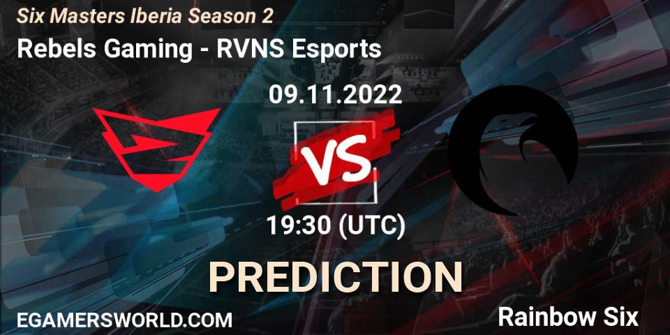 Prognose für das Spiel Rebels Gaming VS RVNS Esports. 09.11.2022 at 19:30. Rainbow Six - Six Masters Iberia Season 2