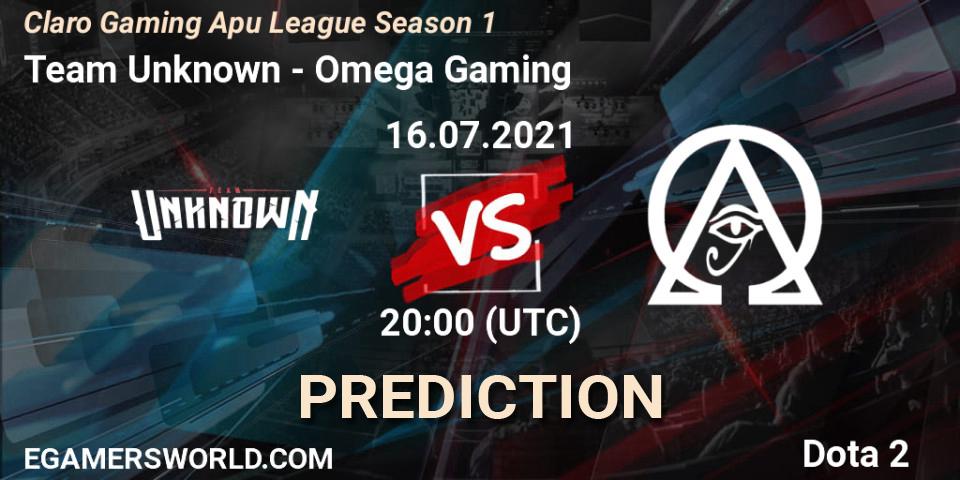 Prognose für das Spiel Team Unknown VS Omega Gaming. 16.07.2021 at 20:13. Dota 2 - Claro Gaming Apu League Season 1