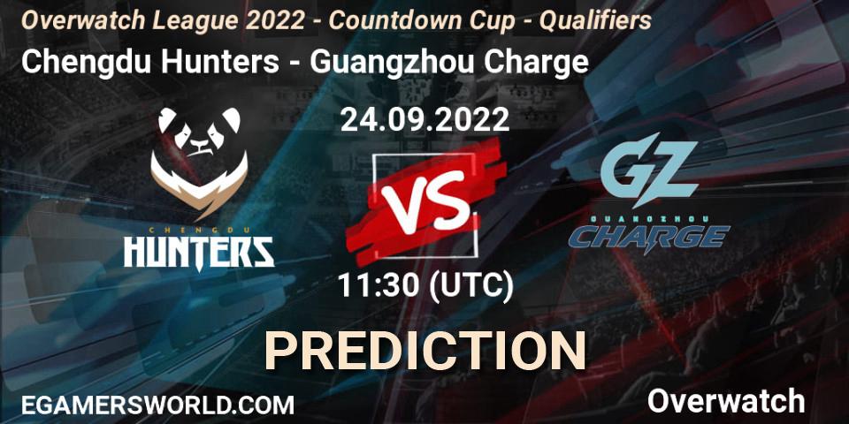 Prognose für das Spiel Chengdu Hunters VS Guangzhou Charge. 24.09.22. Overwatch - Overwatch League 2022 - Countdown Cup - Qualifiers