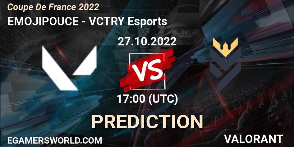 Prognose für das Spiel EMOJIPOUCE VS VCTRY Esports. 27.10.22. VALORANT - Coupe De France 2022