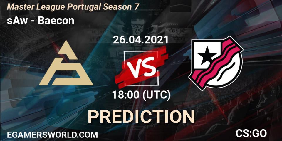 Prognose für das Spiel sAw VS Baecon. 26.04.21. CS2 (CS:GO) - Master League Portugal Season 7