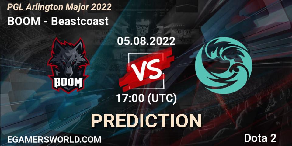 Prognose für das Spiel BOOM VS Beastcoast. 05.08.22. Dota 2 - PGL Arlington Major 2022 - Group Stage