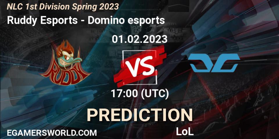 Prognose für das Spiel Ruddy Esports VS Domino esports. 01.02.23. LoL - NLC 1st Division Spring 2023