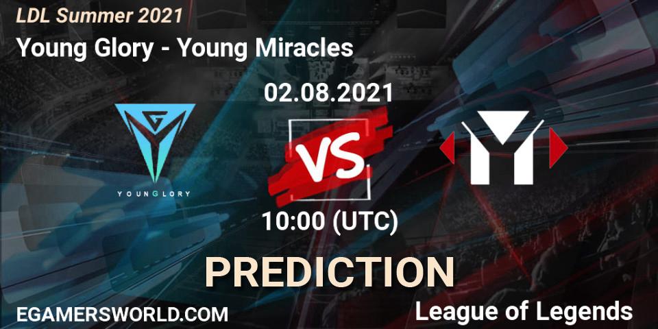 Prognose für das Spiel Young Glory VS Young Miracles. 02.08.21. LoL - LDL Summer 2021