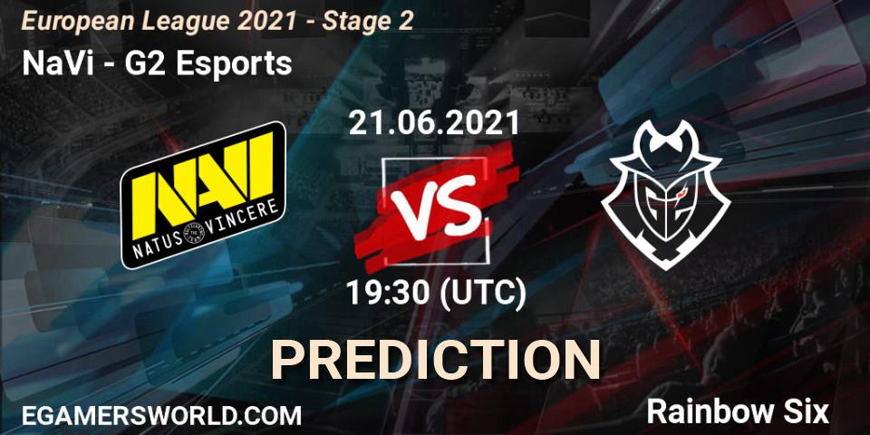 Prognose für das Spiel NaVi VS G2 Esports. 21.06.21. Rainbow Six - European League 2021 - Stage 2