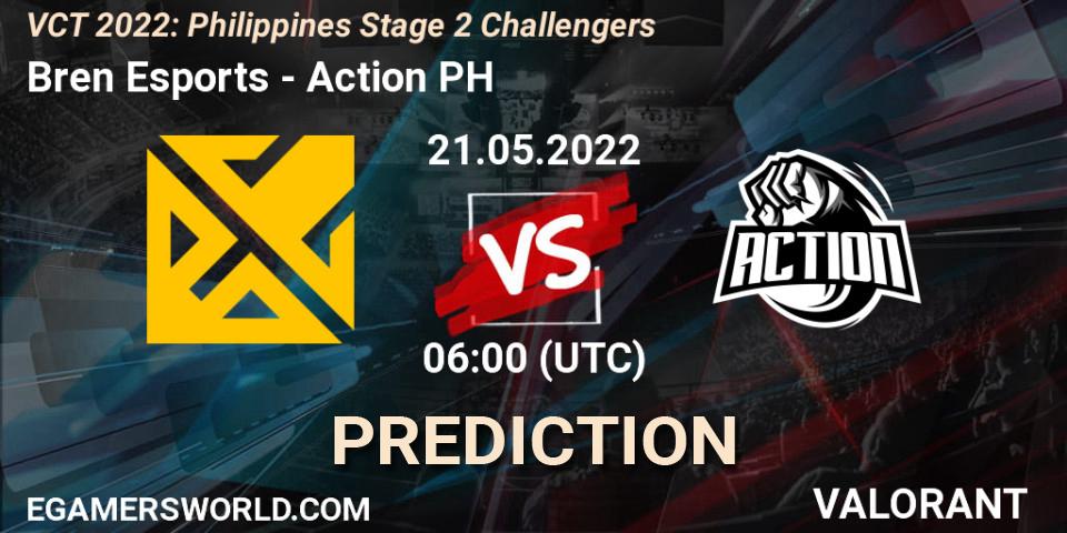 Prognose für das Spiel Bren Esports VS Action PH. 21.05.2022 at 06:20. VALORANT - VCT 2022: Philippines Stage 2 Challengers