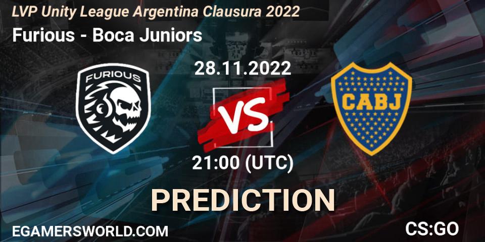 Prognose für das Spiel Furious VS Boca Juniors. 28.11.22. CS2 (CS:GO) - LVP Unity League Argentina Clausura 2022