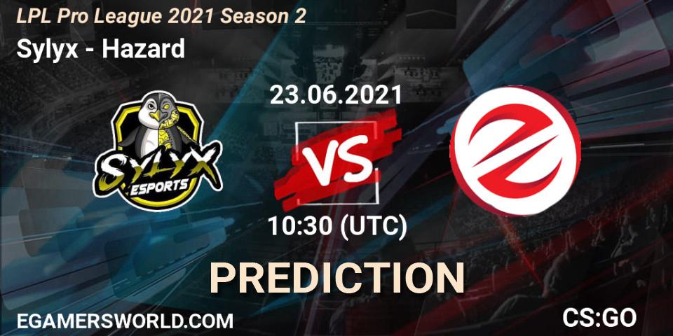 Prognose für das Spiel Sylyx VS Hazard. 23.06.2021 at 10:30. Counter-Strike (CS2) - LPL Pro League 2021 Season 2
