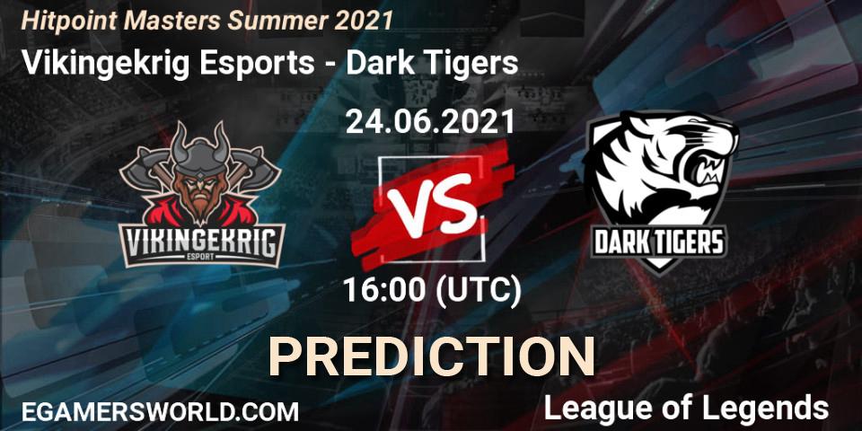 Prognose für das Spiel Vikingekrig Esports VS Dark Tigers. 24.06.2021 at 16:00. LoL - Hitpoint Masters Summer 2021