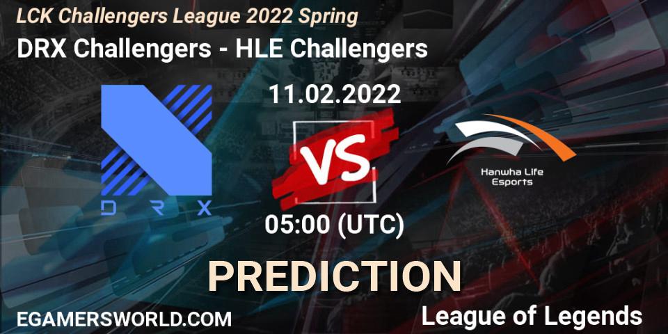 Prognose für das Spiel DRX Challengers VS HLE Challengers. 11.02.2022 at 05:00. LoL - LCK Challengers League 2022 Spring