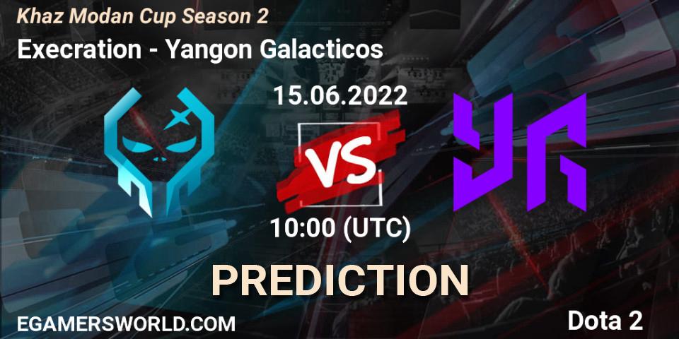 Prognose für das Spiel Execration VS Yangon Galacticos. 15.06.22. Dota 2 - Khaz Modan Cup Season 2