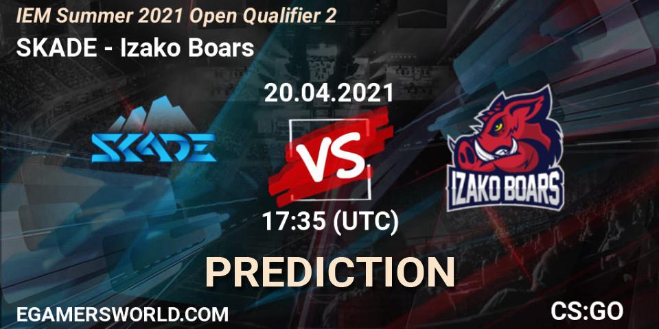 Prognose für das Spiel SKADE VS Izako Boars. 20.04.2021 at 17:35. Counter-Strike (CS2) - IEM Summer 2021 Open Qualifier 2