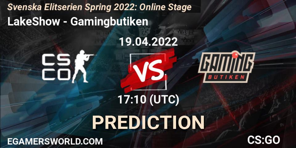 Prognose für das Spiel LakeShow VS Gamingbutiken. 19.04.2022 at 17:10. Counter-Strike (CS2) - Svenska Elitserien Spring 2022: Online Stage