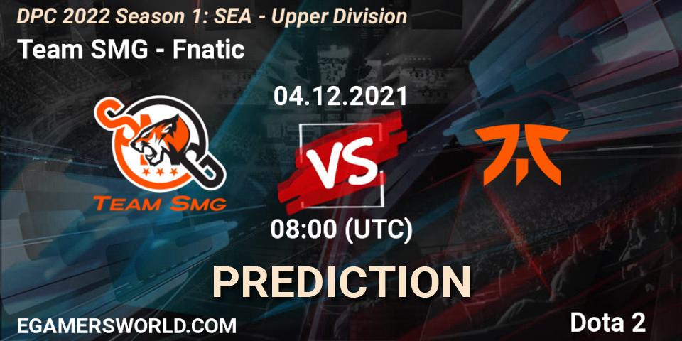 Prognose für das Spiel Team SMG VS Fnatic. 04.12.2021 at 08:02. Dota 2 - DPC 2022 Season 1: SEA - Upper Division