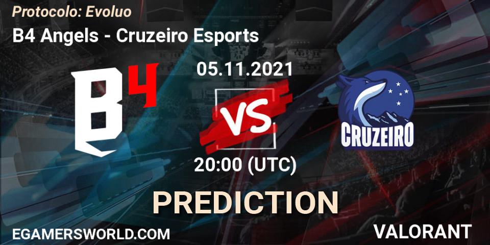 Prognose für das Spiel B4 Angels VS Cruzeiro Esports. 05.11.2021 at 20:00. VALORANT - Protocolo: Evolução