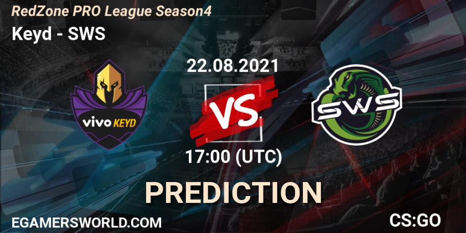 Prognose für das Spiel Keyd VS SWS. 22.08.21. CS2 (CS:GO) - RedZone PRO League Season 4