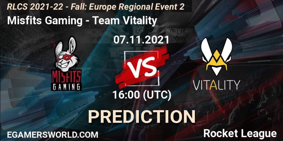 Prognose für das Spiel Misfits Gaming VS Team Vitality. 07.11.2021 at 16:00. Rocket League - RLCS 2021-22 - Fall: Europe Regional Event 2