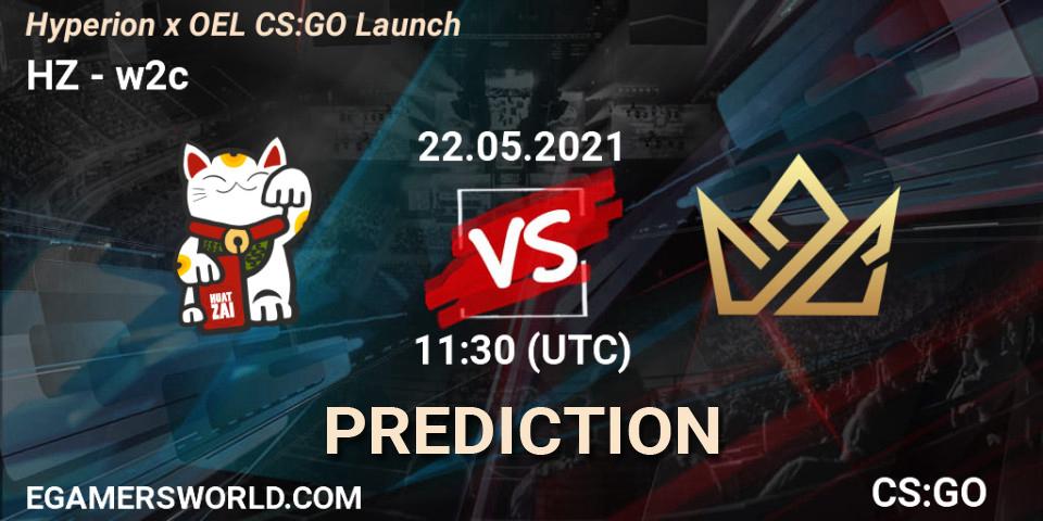 Prognose für das Spiel HZ VS w2c. 22.05.21. CS2 (CS:GO) - Hyperion x OEL CS:GO Launch