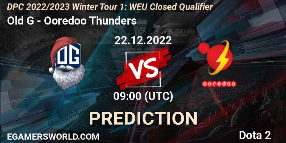 Prognose für das Spiel Old G VS Ooredoo Thunders. 22.12.22. Dota 2 - DPC 2022/2023 Winter Tour 1: WEU Closed Qualifier