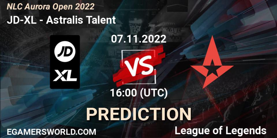 Prognose für das Spiel JD-XL VS Astralis Talent. 07.11.2022 at 17:00. LoL - NLC Aurora Open 2022