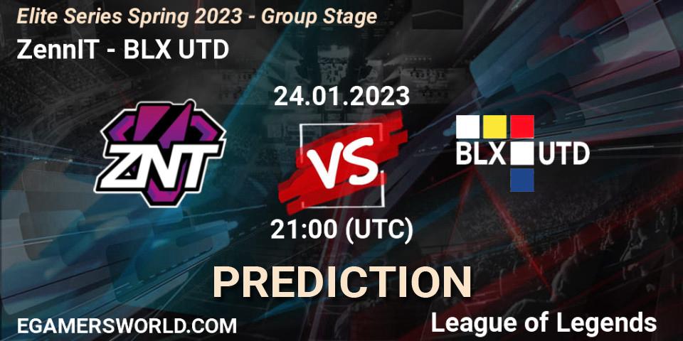 Prognose für das Spiel ZennIT VS BLX UTD. 24.01.2023 at 21:00. LoL - Elite Series Spring 2023 - Group Stage