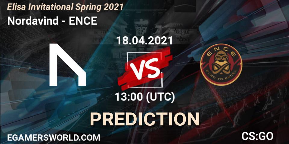 Prognose für das Spiel Nordavind VS ENCE. 18.04.2021 at 13:25. Counter-Strike (CS2) - Elisa Invitational Spring 2021