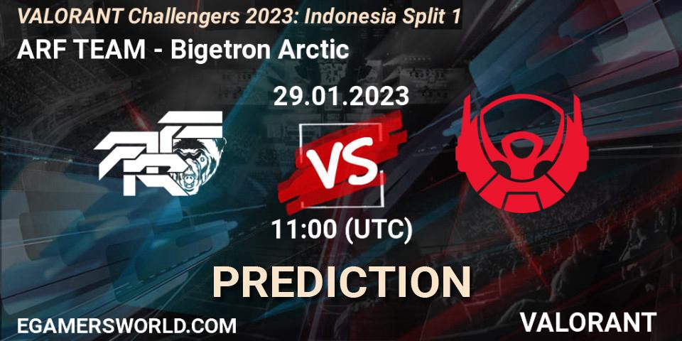 Prognose für das Spiel ARF TEAM VS Bigetron Arctic. 29.01.23. VALORANT - VALORANT Challengers 2023: Indonesia Split 1