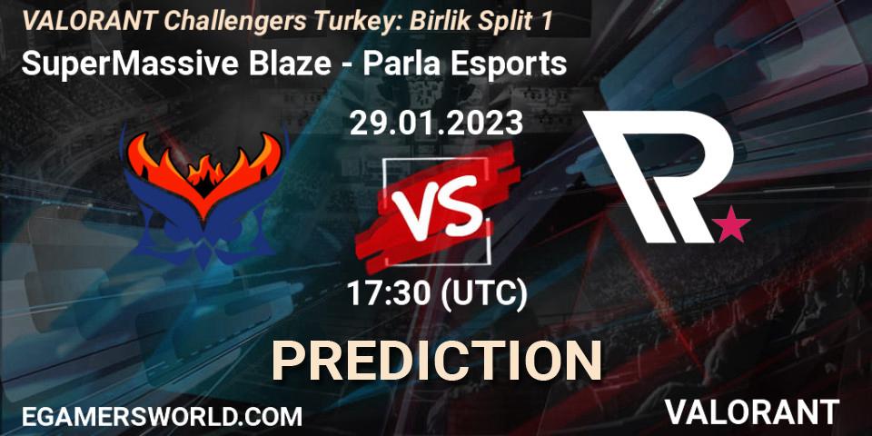 Prognose für das Spiel SuperMassive Blaze VS Parla Esports. 29.01.23. VALORANT - VALORANT Challengers 2023 Turkey: Birlik Split 1