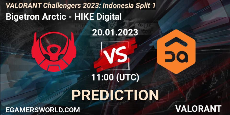 Prognose für das Spiel Bigetron Arctic VS HIKE Digital. 20.01.2023 at 11:00. VALORANT - VALORANT Challengers 2023: Indonesia Split 1
