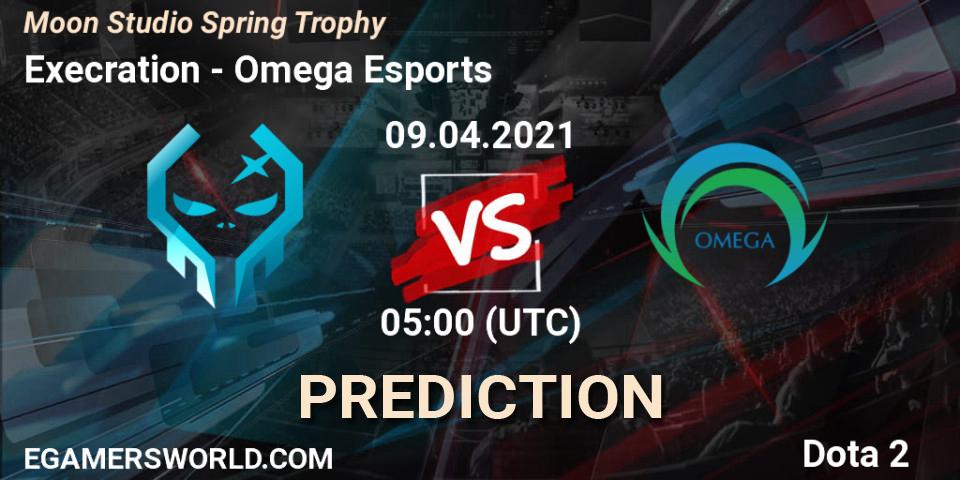 Prognose für das Spiel Execration VS Omega Esports. 09.04.2021 at 05:15. Dota 2 - Moon Studio Spring Trophy
