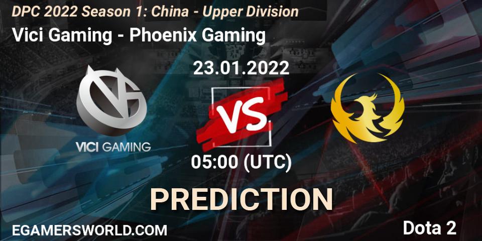 Prognose für das Spiel Vici Gaming VS Phoenix Gaming. 23.01.2022 at 04:54. Dota 2 - DPC 2022 Season 1: China - Upper Division