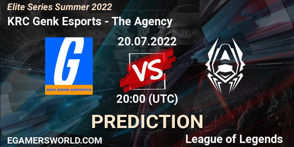 Prognose für das Spiel KRC Genk Esports VS The Agency. 20.07.22. LoL - Elite Series Summer 2022