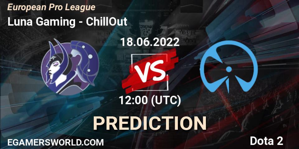Prognose für das Spiel Luna Gaming VS ChillOut. 18.06.2022 at 12:06. Dota 2 - European Pro League