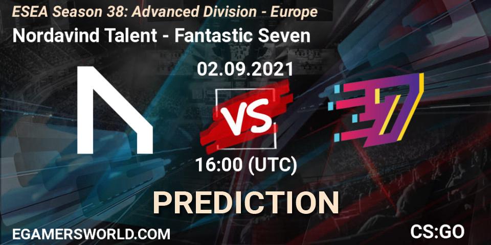 Prognose für das Spiel Nordavind Talent VS Fantastic Seven. 02.09.2021 at 16:00. Counter-Strike (CS2) - ESEA Season 38: Advanced Division - Europe