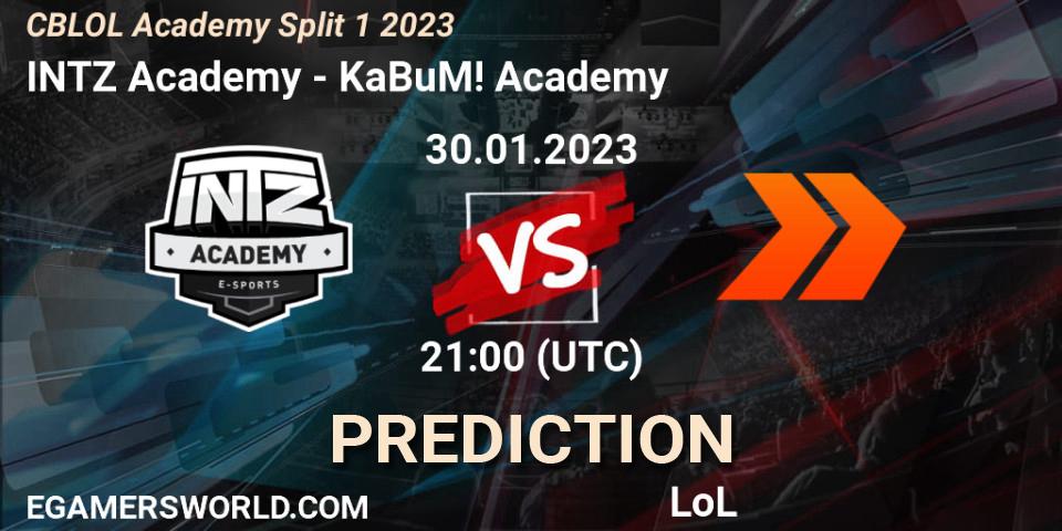 Prognose für das Spiel INTZ Academy VS KaBuM! Academy. 30.01.23. LoL - CBLOL Academy Split 1 2023