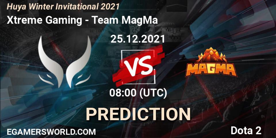 Prognose für das Spiel Xtreme Gaming VS Team MagMa. 25.12.2021 at 08:20. Dota 2 - Huya Winter Invitational 2021