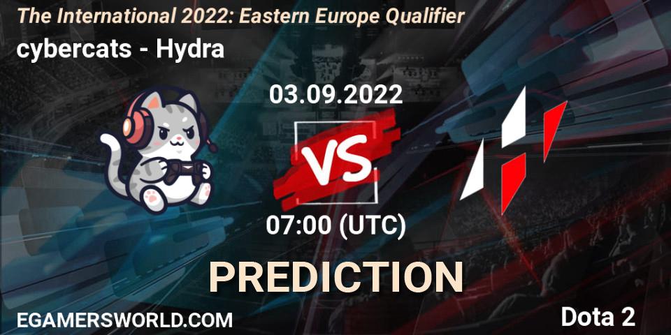 Prognose für das Spiel cybercats VS Hydra. 03.09.22. Dota 2 - The International 2022: Eastern Europe Qualifier
