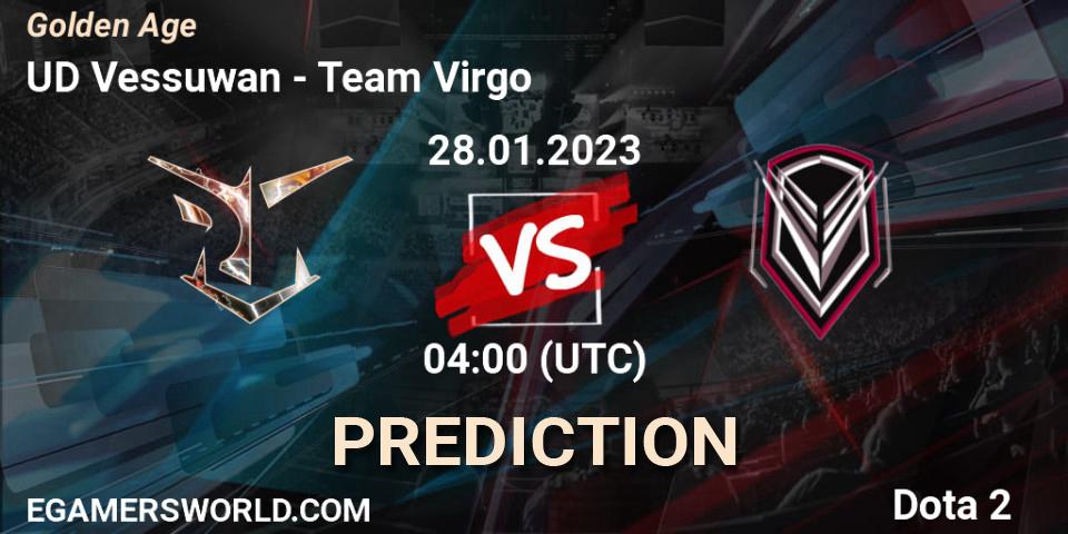 Prognose für das Spiel UD Vessuwan VS Team Virgo. 28.01.23. Dota 2 - Golden Age