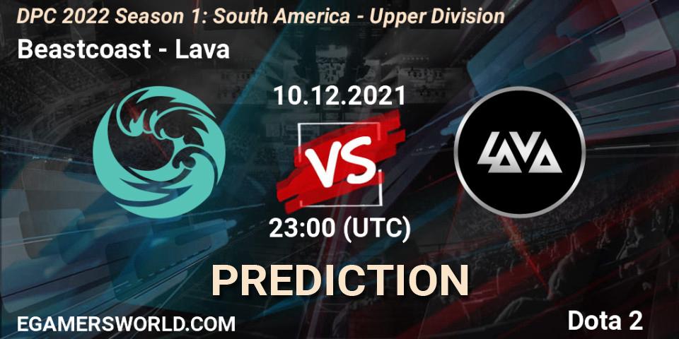 Prognose für das Spiel Beastcoast VS Lava. 10.12.21. Dota 2 - DPC 2022 Season 1: South America - Upper Division