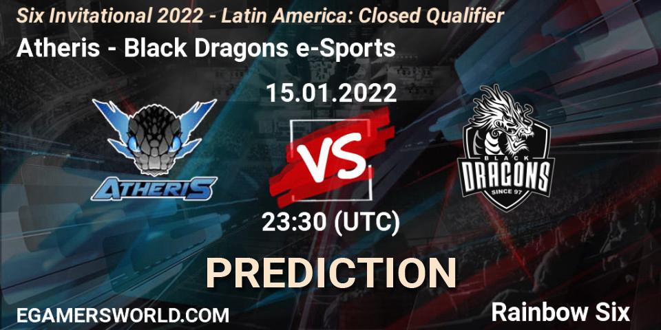 Prognose für das Spiel Atheris VS Black Dragons e-Sports. 15.01.2022 at 23:30. Rainbow Six - Six Invitational 2022 - Latin America: Closed Qualifier