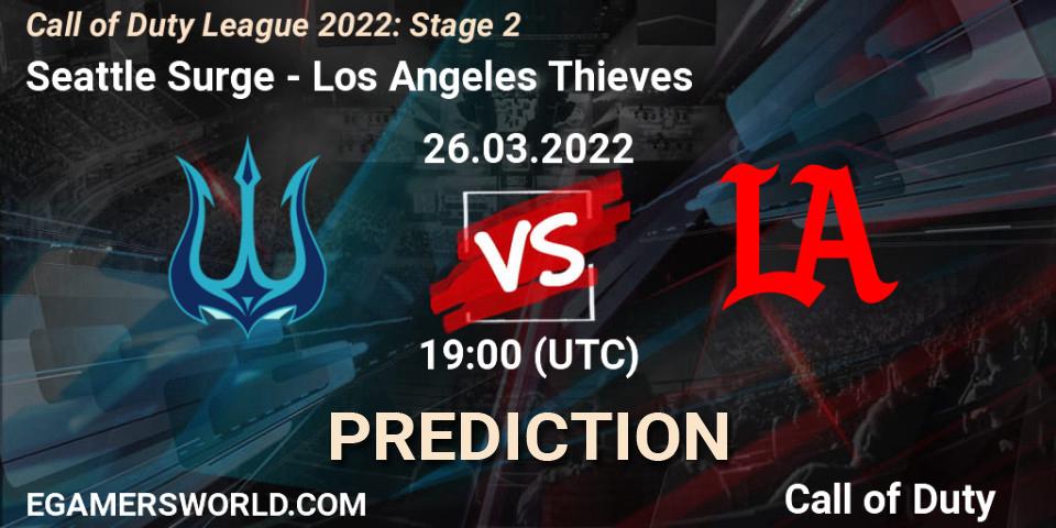Prognose für das Spiel Seattle Surge VS Los Angeles Thieves. 26.03.22. Call of Duty - Call of Duty League 2022: Stage 2