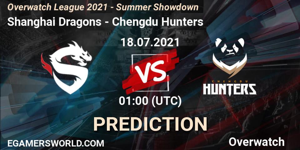 Prognose für das Spiel Shanghai Dragons VS Chengdu Hunters. 18.07.2021 at 01:00. Overwatch - Overwatch League 2021 - Summer Showdown