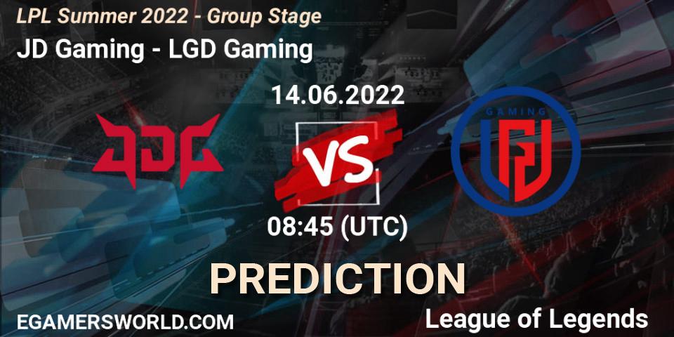 Prognose für das Spiel JD Gaming VS LGD Gaming. 14.06.22. LoL - LPL Summer 2022 - Group Stage