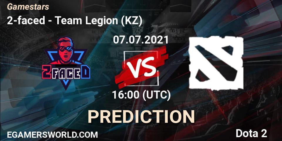 Prognose für das Spiel 2-faced VS Team Legion (KZ). 07.07.21. Dota 2 - Gamestars